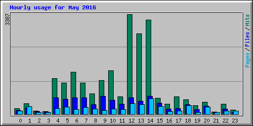 Hourly usage for May 2016