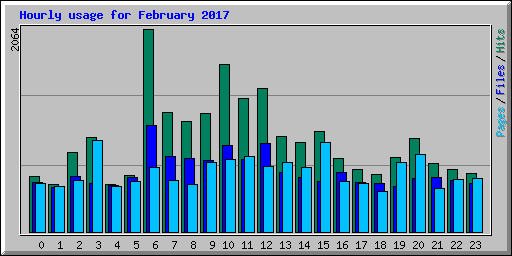 Hourly usage for February 2017