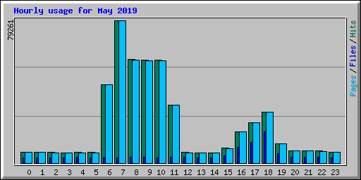 Hourly usage for May 2019