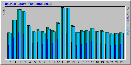 Hourly usage for June 2019