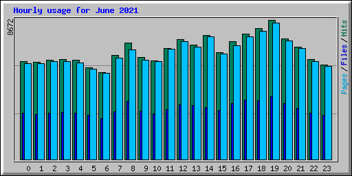 Hourly usage for June 2021