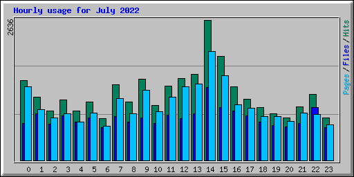 Hourly usage for July 2022