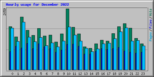 Hourly usage for December 2022
