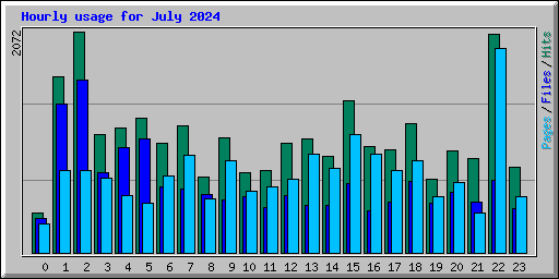 Hourly usage for July 2024