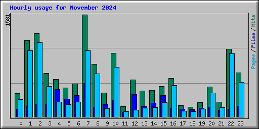 Hourly usage for November 2024