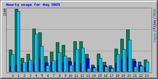 Hourly usage for May 2025