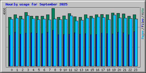 Hourly usage for September 2025