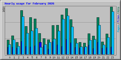 Hourly usage for February 2026